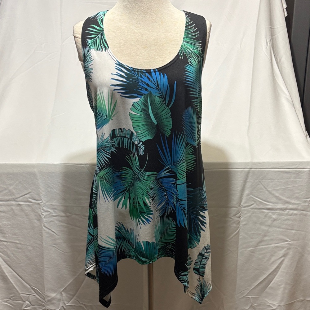Pretty Woman Tropical Leaf Print Tunic